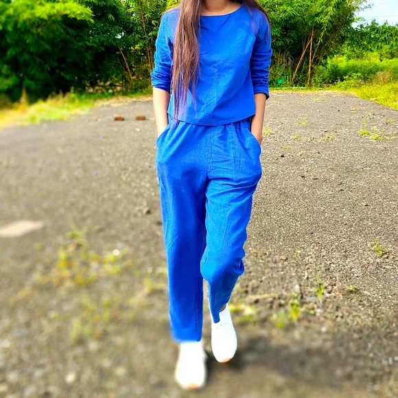 Coord set- Two piece Lace up pant set - Picture 2 of 8